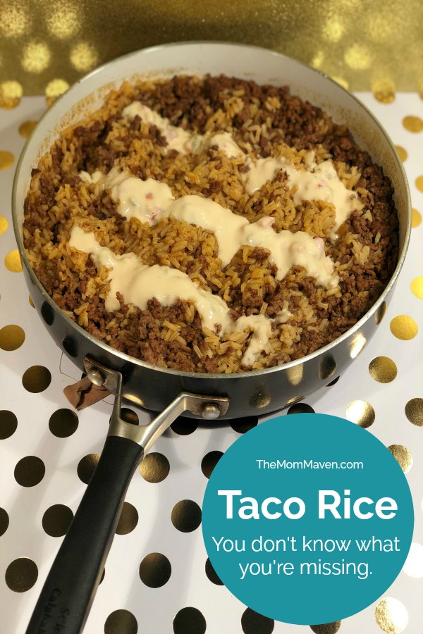 Taco Rice is a versatile dish brimming with Mexican flavor. It can be and entree, side dish, dip, or served on a taco bar!