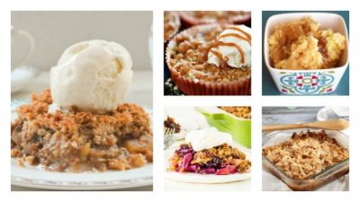 I have teamed up with several of my recipe blogging friends to share our favorite apple recipes. Today we start with apple crisp recipes.