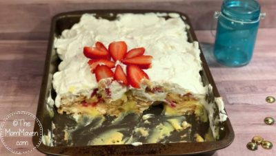 My simple strawberry ice box cake is made with layers of cookies, pudding, whipped cream and delicious Florida strawberries.