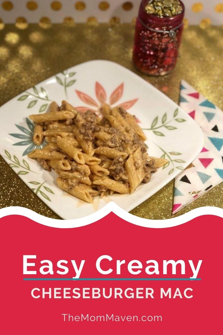 Perfect for a busy weeknight, this Easy Creamy Cheeseburger Mac is ready in about 20 minutes and makes about 6 servings so you might even have leftovers!