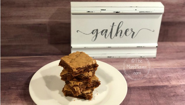 These Super Simple Toffee Blondies are so easy to make! They are a perfect sweet treat to enjoy with a cup of coffee or a glass of milk