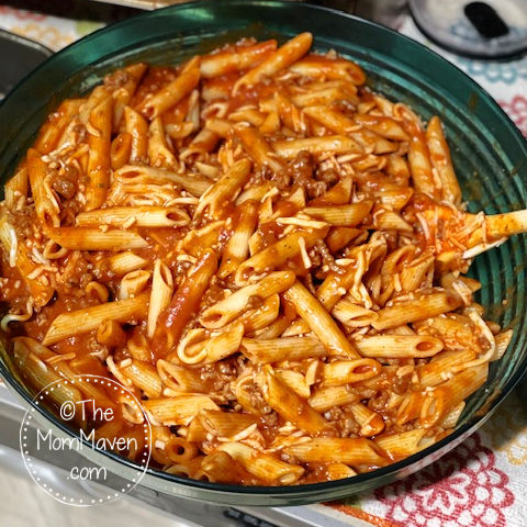 Aunt Lynette's Mostaccioli recipe is the definition of comfort food for our family. I usually make it on a cold winter's night.