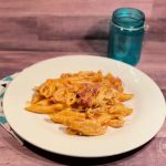 This easy and flavorful one pot pressure cooker meal is a favorite in our family. It only takes about 45 minutes to make this Pressure Cooker Buffalo Chicken Pasta recipe.