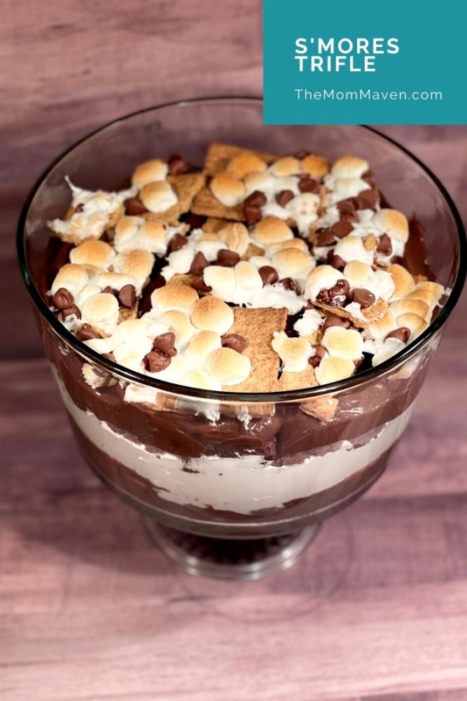 This fancy looking S'mores Trifle dessert is easy to make in under an hour but is best when it gets to sit in the fridge for a few hours before serving.