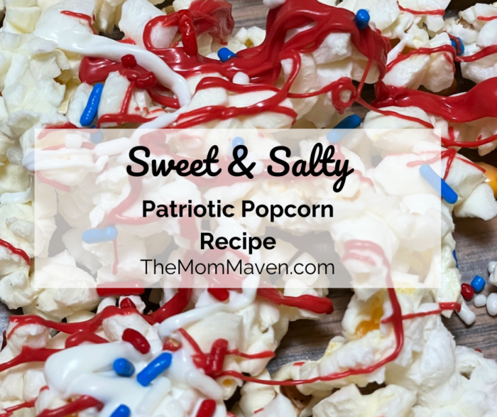 Easy Sweet and Salty Patriotic Popcorn recipe