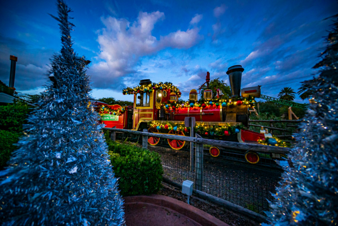 The Holly jolly Express Christmas Singalong Train at Busch Gardens Christmas Town