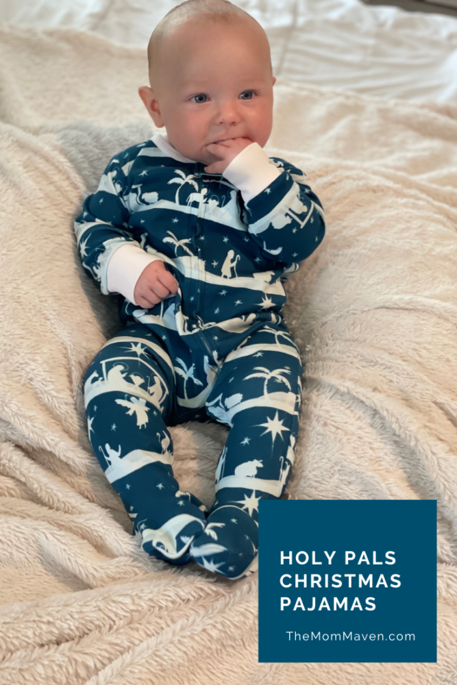Reuben in Starry Night pajamas from Holy Pals
