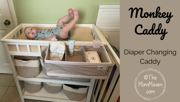 Monkey Caddy a safe and convenient way to keep your diaper station organized.